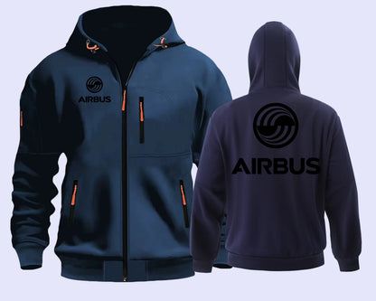 Airbus Airbusfan A320 AVIATION Flight Men's Hoodies Zip Hoodie Men Sweatshirts  Hooded Sweatshirt Zipper Cardigan Streetwear