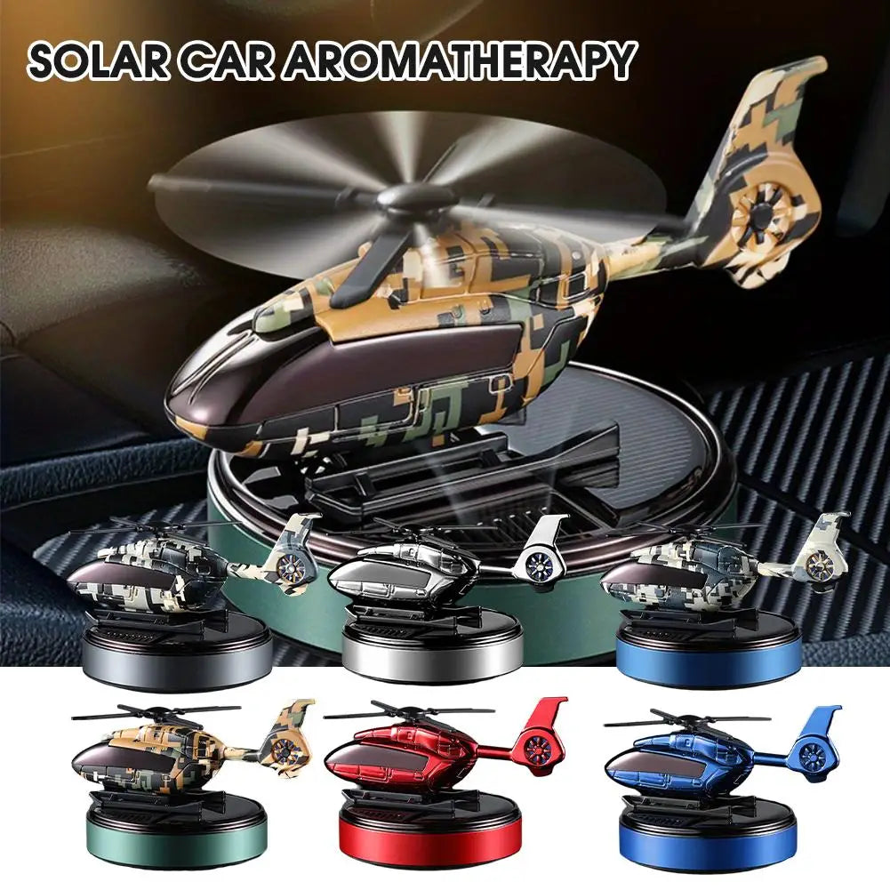 Car Solar Air Freshener Airplane Solar Helicopter Interior Accessories
