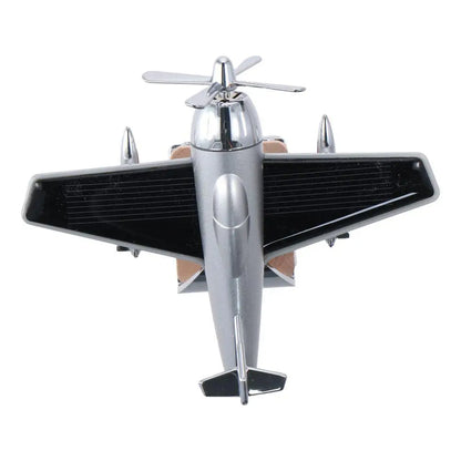 Airplane Shape Car Air Freshener Wooden Base Helicopter Shape Diffuser Solar Energy Rotate Console Ornament Auto Accessories