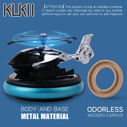 Unscented car ornaments DIY perfume solar rotating propeller helicopter air freshener decorations accessories interior dashboard
