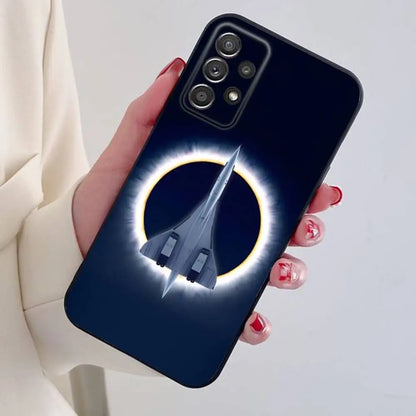 Concorde Air France Phone Case For Samsung S24,21,22,23,30,Ultra,20,Plus,Note,10,9,Black soft silicone case