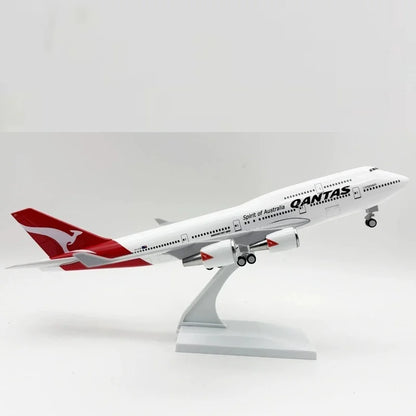 30cm Scale Aircraft Airbus B747 Qantas Airways resin Airplane Model Children Gift for Collection Educational toys Collected Gift