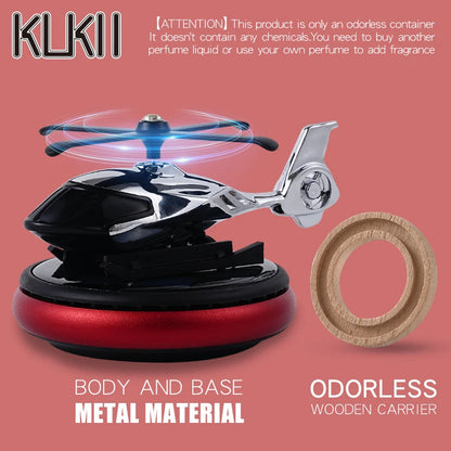 Unscented car ornaments DIY perfume solar rotating propeller helicopter air freshener decorations accessories interior dashboard