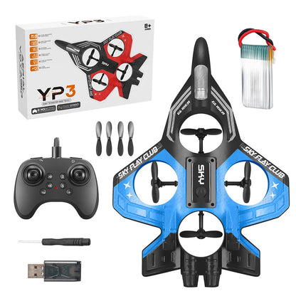 YP3 Glider RC Drone with Light Flying Helicopter RC Hobby Jet Plane 2.4G Stunt Remote Control Foam Fighter Airplane Toy Drone