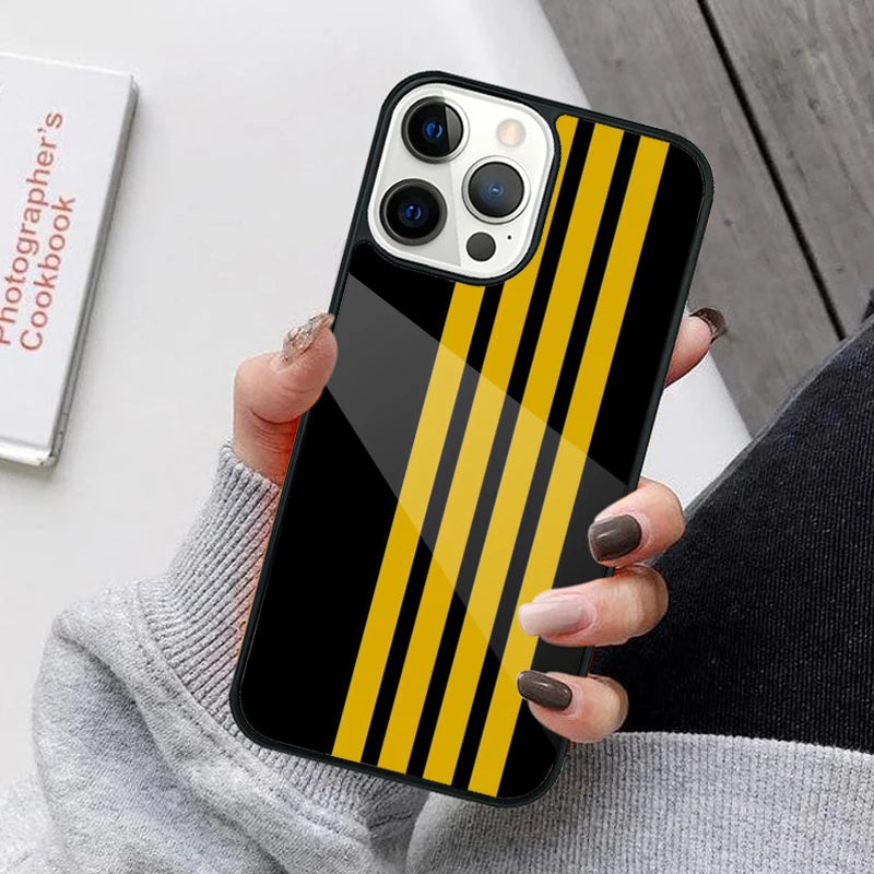 Airplane Pilot Epaulette Phone Case For iPhone 17 Air 16 15 14 12 Pro Max Plus Magsafe Magnetic Wireless Charging Cover