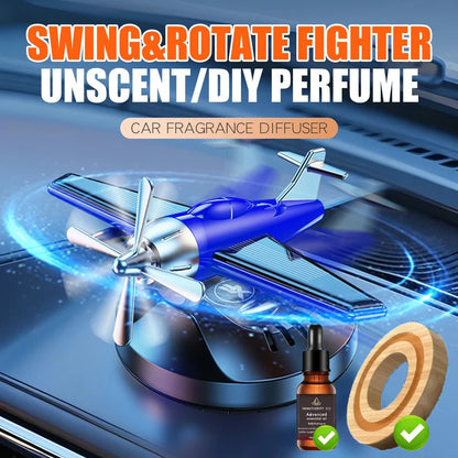 New Solar Car Air Freshener Helicopter Car Ornaments Accessories Decoration Propeller Rotating Auto Flavoring Perfume Diffuser
