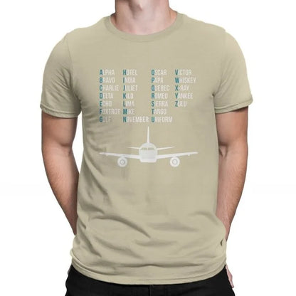 Aviation Lover Phonetic Bet irt Airplane Pilot Gift Cusizable Design Hand-Painted T-shirt for Men And Women