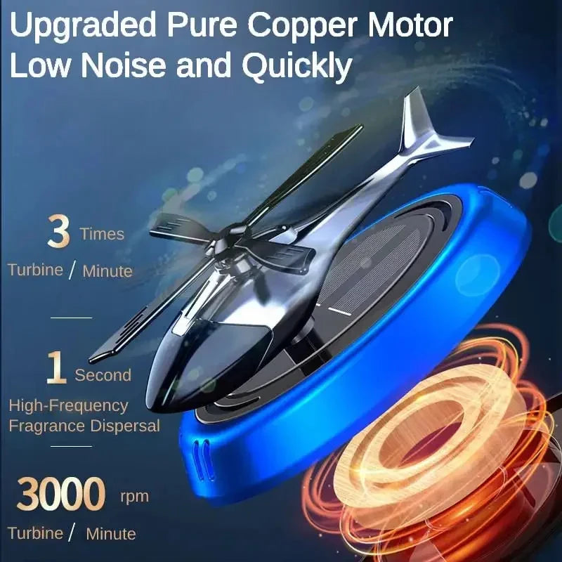 Solar Car Fragrance Helicopter Car Air Freshener ornaments Decor Interior Decoration Solar Rotating Aroma Diffuser for Office