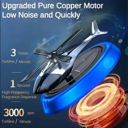 Solar Car Fragrance Helicopter Car Air Freshener ornaments Decor Interior Decoration Solar Rotating Aroma Diffuser for Office