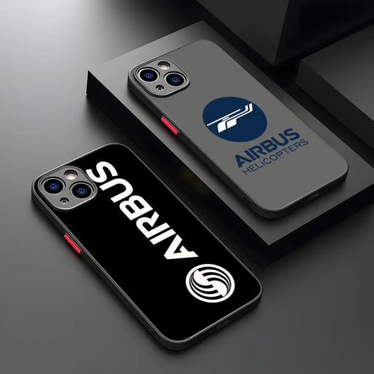 Airbus Logo Phone Case Matte Transparent Back For IPhone 16 15 14 13 12 11 Pro Max X XR XS Plus Cover