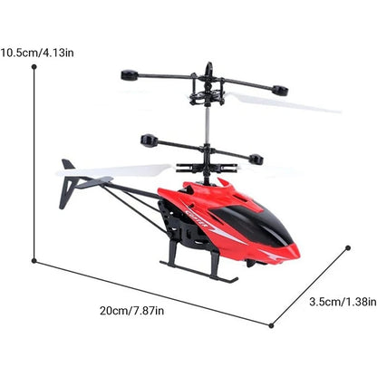 2 Channel Gesture Control Suspension Helicopter RC Remote Induction Aircraft With Charging LED Light Kids Toy for Boys