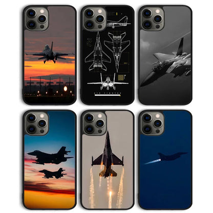 Jet Fighting Aircraft Phone Case Back Cover for iPhone 17 Air 16 15 14 13 11 12 Pro Max Plus Fundas Coque