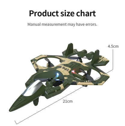 Stunt Light Remote Control Aircraft Four Channel Hovering High Altitude Rolling Special Effects Fighter Four Axis UAV