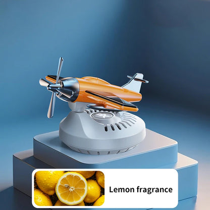 New solar powered rotating aircraft car fragrance car perfume seat accessories car interior perfume decoration