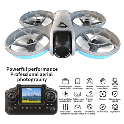 E69 Mini Drone Professional 8K Camera with WiFi FPV UAV Screen Remote Control and Obstacle Avoidance Quadcopter Kid Toy