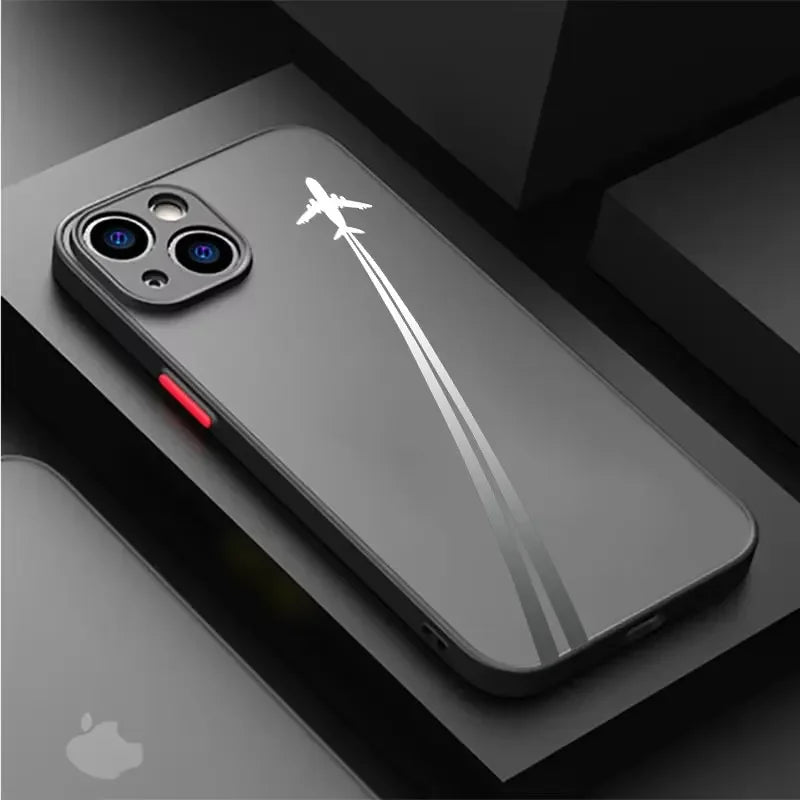 Travel-Inspired Airplane Route Design Phone Case For iPhone 16 15 14 13 12 11 Mini Pro Max X XR XSMax 7 8 6 6s Plus Matte Clear