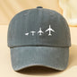 Retro airplane print baseball cap, unisex dad hat suitable for outdoor sports, camping, and casual wear, airplane pattern