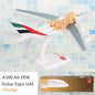 Model Singapore A380/Emirates Wildlife/British /France /Lufthansa Air Airline Aircraft Collection