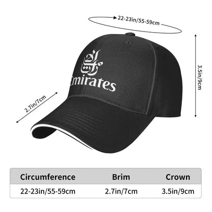 NEW Emirates Hats Hip Hop Hat Cotton Baseball Cap Custom Adjustable Trucker Hat for Men & Women