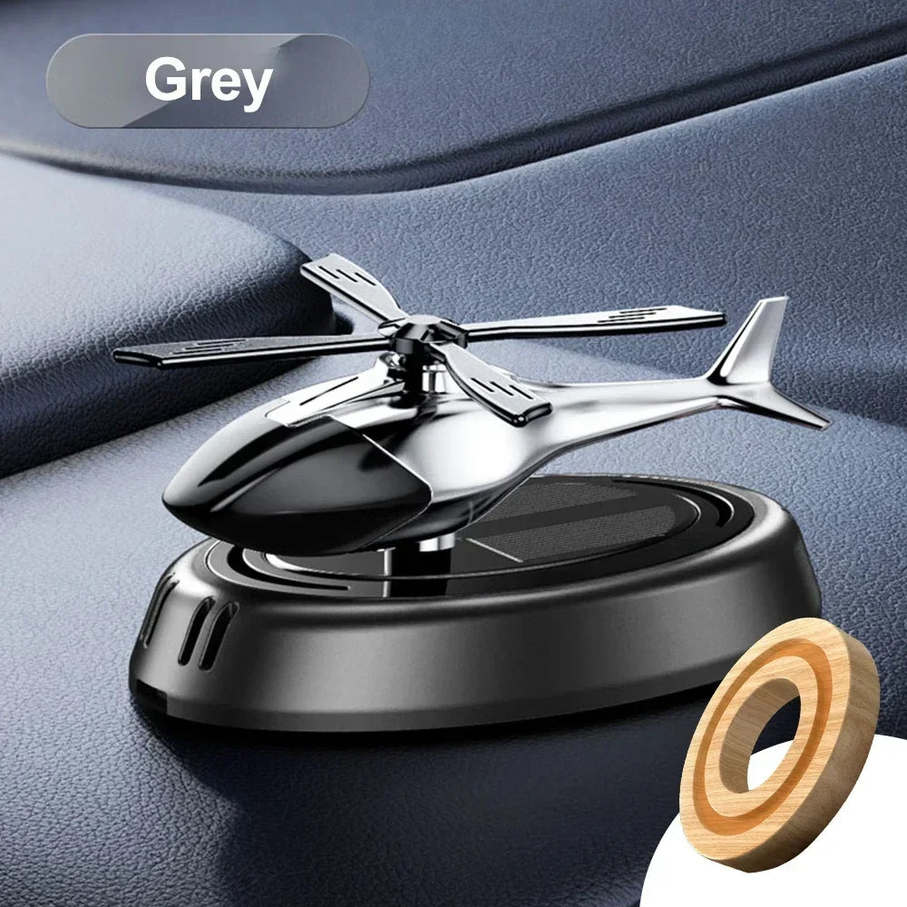 Solar Powered Car Fragrance Helicopter Decoration Alloy Material Interior Decoration Aesthetic Pleasing Automobile Perfu Amagi
