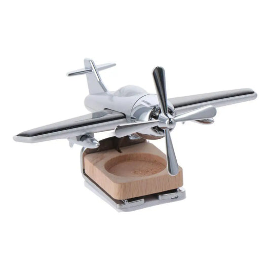 Airplane Shape Car Air Freshener Wooden Base Helicopter Shape Diffuser Solar Energy Rotate Console Ornament Auto Accessories