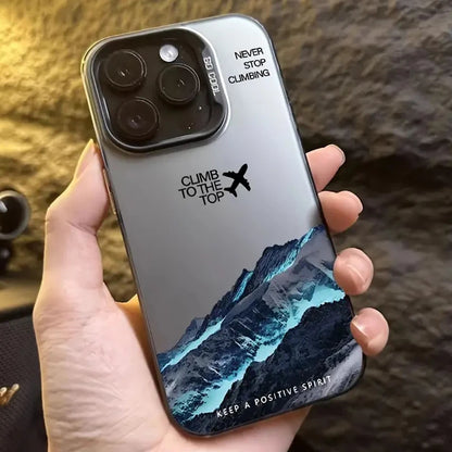 Mountain Peak Aircraft Phone Case for IPhone 17 16 14 15 11 12 13 Pro Max 16E 7 8 15 16 Plus 17 Air Shockproof Sunset IMD Cover