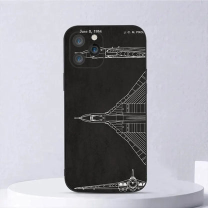Aircraft Helicopter Airplane Phone Case For iPhone 15,14,13,12,11,Plus,Pro Max,XS,X,XR,SE,Mini,8,7 Soft Silicone Black Cover
