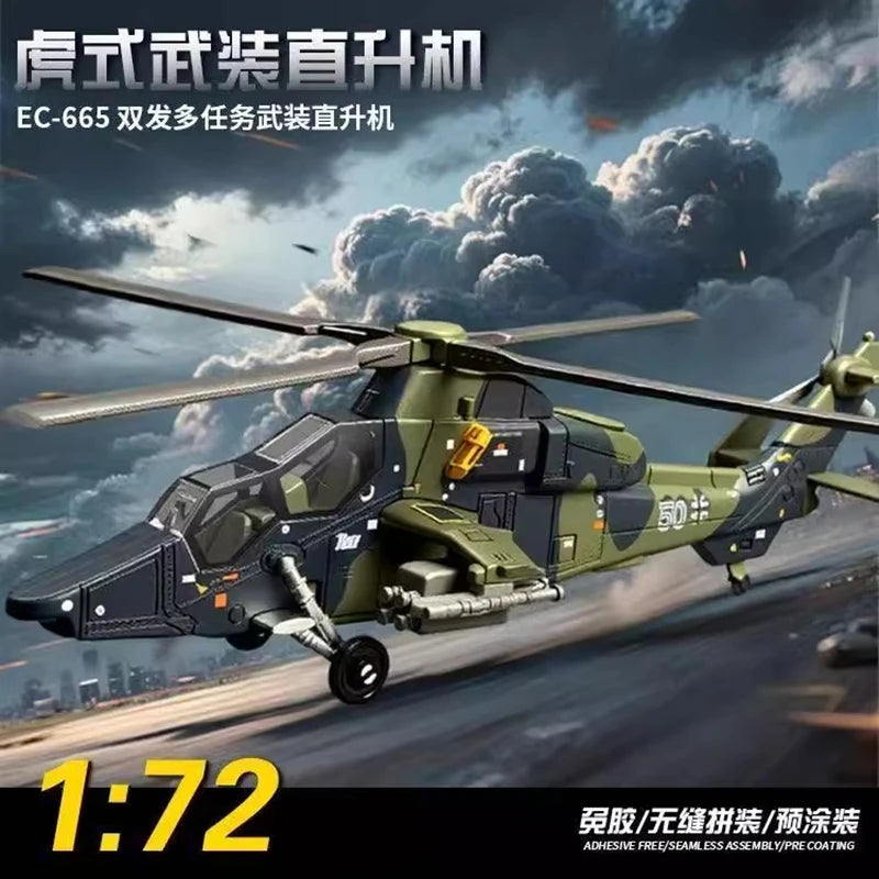 1:72 Creative Military Series Building Blocks The Tiger Style Twin Engine Armed Helicopter Model Toys For Boys Christmas Gifts
