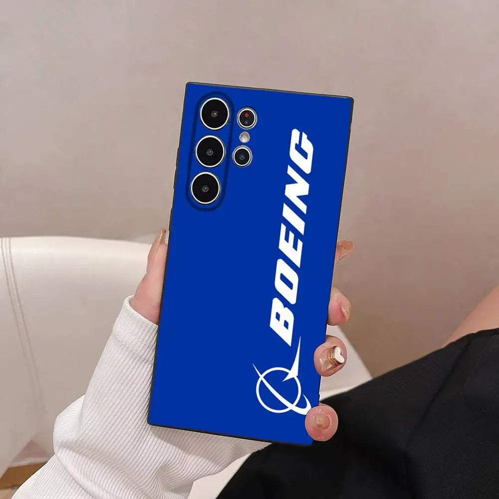 Cool The B_Boeing Design Phone Case for Samsung Galaxy S25 S24 S23 S22 S21 S20 Ultra Plus Shockproof Frosted Soft Cover Funda