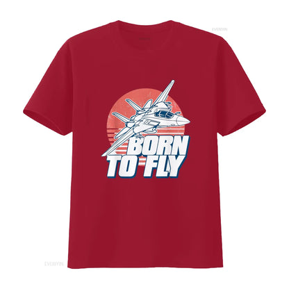Born to Fly Fighter Jet Plane Kids Boys Airplane T Shirt vintage Washed Soft Casual Breathable Unisex streetwear Comfortable