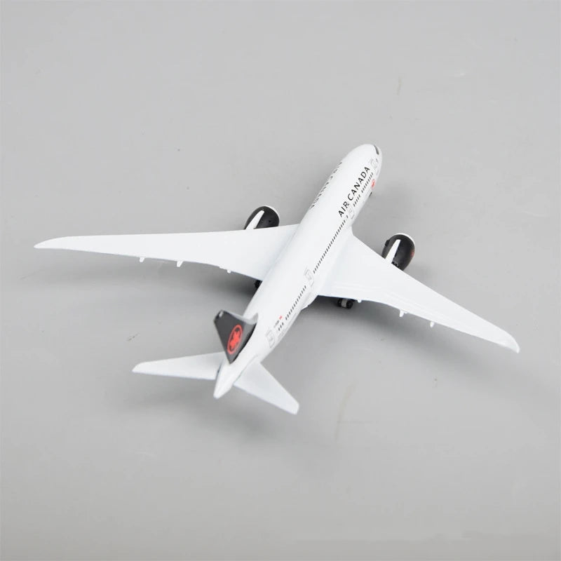 20cm Plane Model Toy Alloy Metal Air Canada Airlines B787 Diecast Airplanes Building Kit With Wheels For Collection Plan