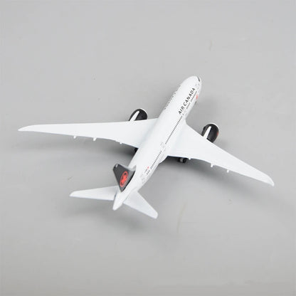 20cm Plane Model Toy Alloy Metal Air Canada Airlines B787 Diecast Airplanes Building Kit With Wheels For Collection Plan