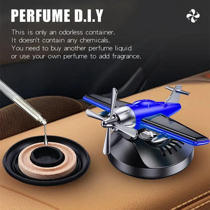 New Solar Car Air Freshener Helicopter Car Ornaments Accessories Decoration Propeller Rotating Auto Flavoring Perfume Diffuser