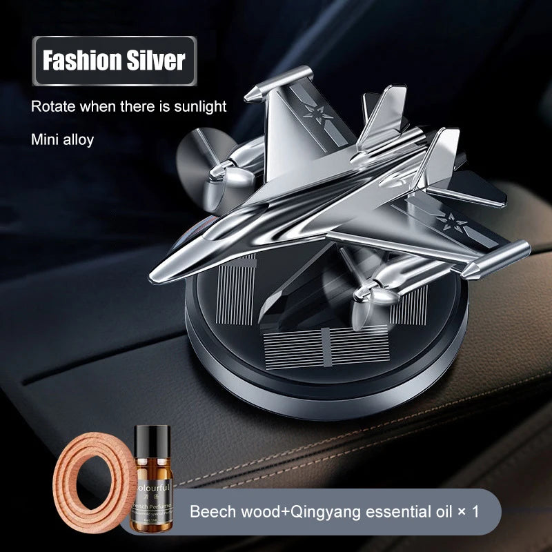 Car Air Freshener Solar Propeller Fighter Car Interior Decoration Accessories Long-lasting Fragrance Car Interior Decorations