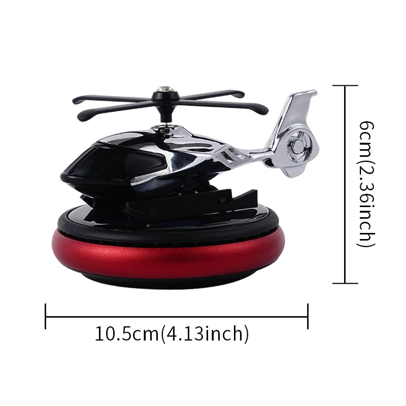 Unscented car ornaments DIY perfume solar rotating propeller helicopter air freshener decorations accessories interior dashboard