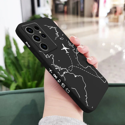 Intercloud Plane Phone Case For Samsung Galaxy S25FE S24 S23 S22 S21 S20 S10 S10E Ultra Plus FE Note 20 Ultra 10 Plus Cover