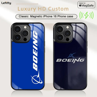 Cool The B_Boeing Design Phone Case MagSafe Magnetic for iPhone 16 15 14 13 12 11 Pro Plus Max Mini Wireless Charger Funda