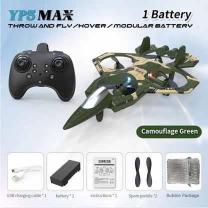 Stunt Light Remote Control Aircraft Four Channel Hovering High Altitude Rolling Special Effects Fighter Four Axis UAV