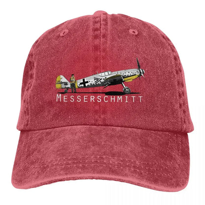 Airplane Lover Multicolor Hat Peaked Men Women's Cowboy Cap BF 109 Baseball Caps Personalized Visor Protect Hats