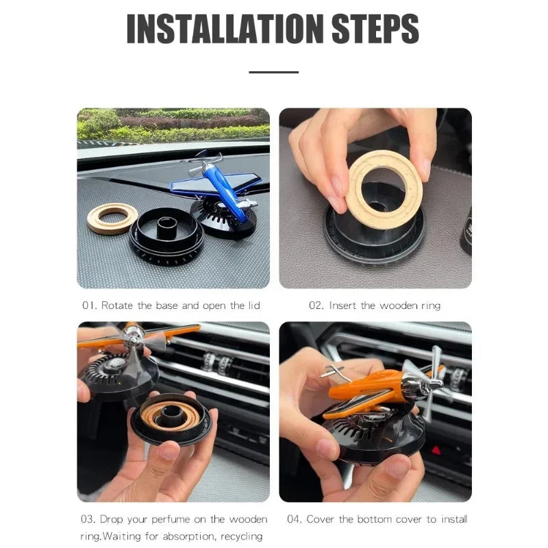 Solar Car Aromatherapy Machine Aircraft Design Diffuser Air Freshener Dashboard