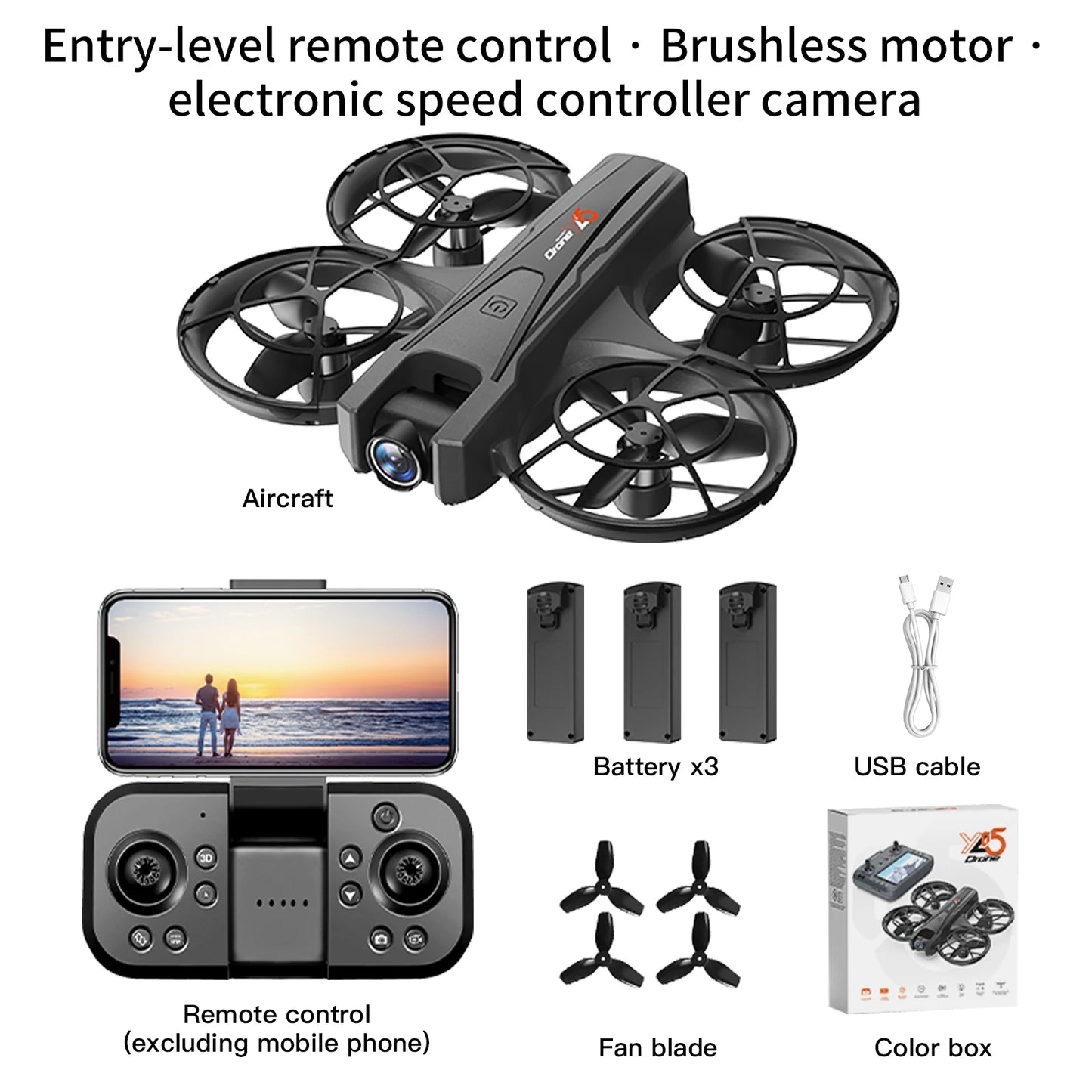 2025 YL05 Drone 8K HD Camera Screen Remote Control Brushless RC Helicopter 360° Flip Quadcopter Dron RC Toys Gift For Kid Boy