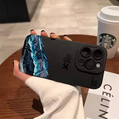 Mountain Peak Aircraft Phone Case for iPhone 17 16 14 15 11 12 13 Pro Max Air 16E 7 8 Plus SE2 XR X XSMAX Shockproof Matte Cover