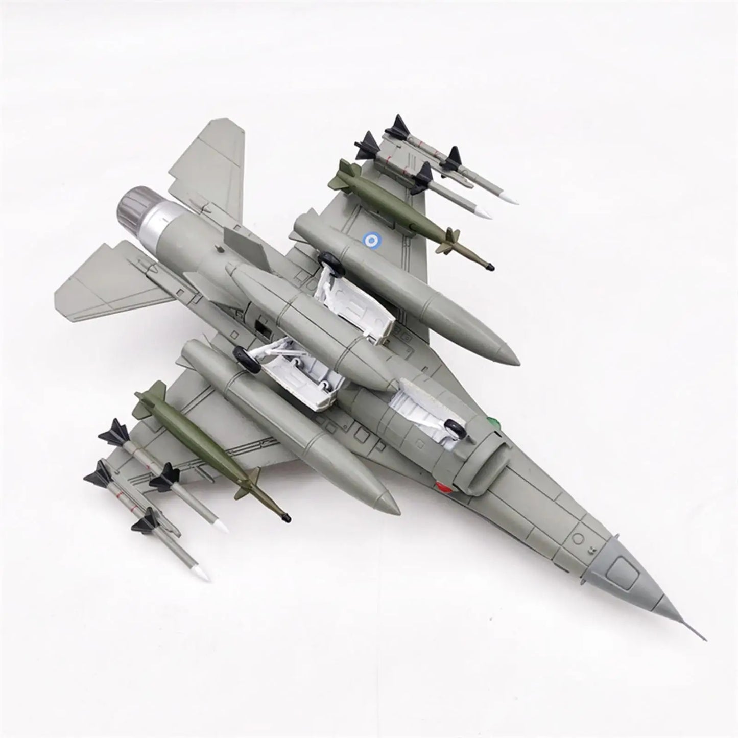 1:72 F16 Diecast Fighter Model, Retro Plane Model, Stimulated Airplane Collection Model with Display Base for Bedroom