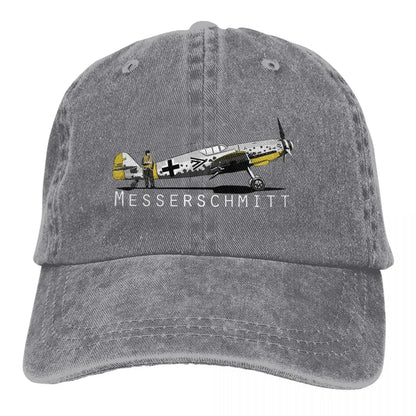 Airplane Lover Multicolor Hat Peaked Men Women's Cowboy Cap BF 109 Baseball Caps Personalized Visor Protect Hats