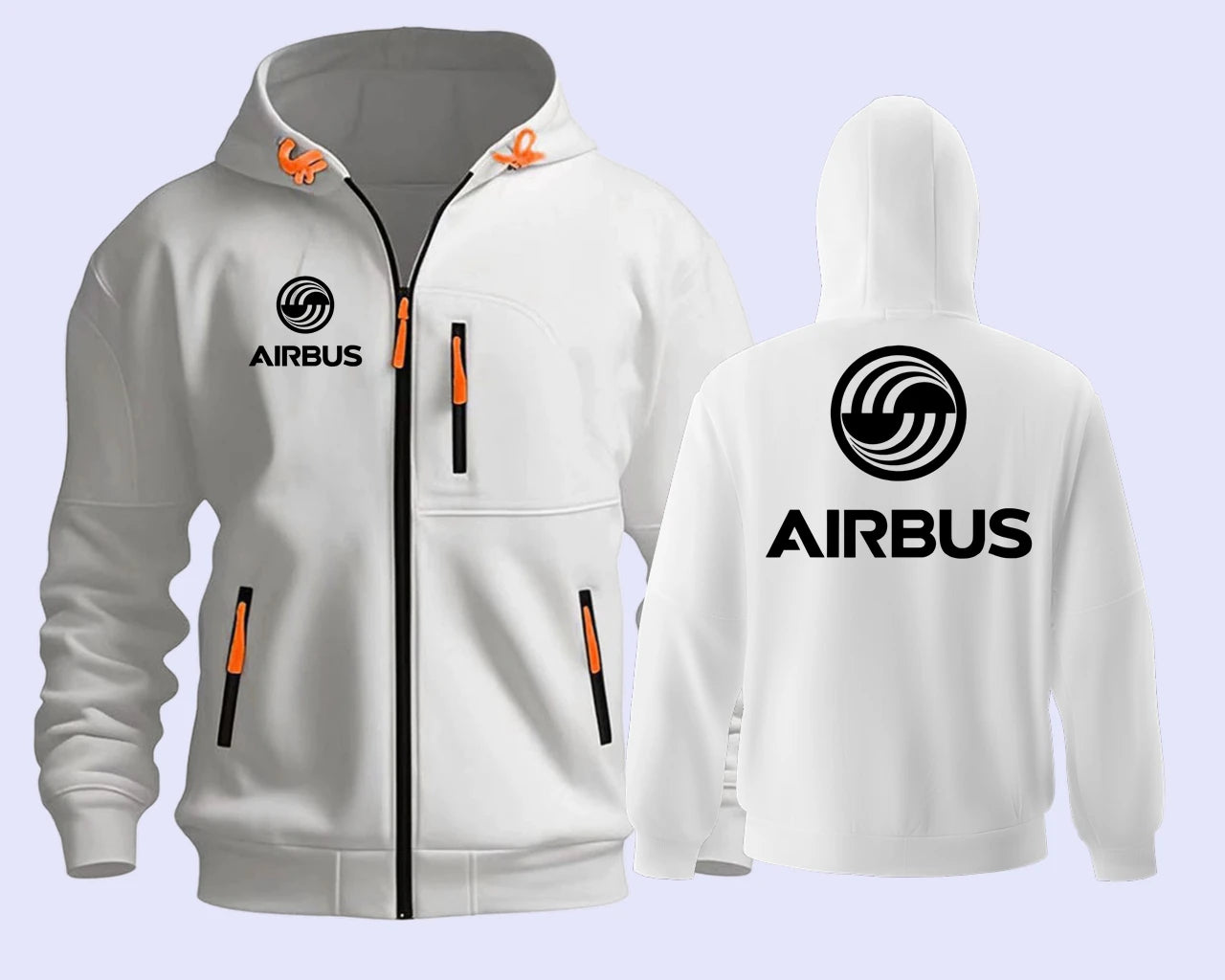 Airbus Airbusfan A320 AVIATION Flight Men's Hoodies Zip Hoodie Men Sweatshirts  Hooded Sweatshirt Zipper Cardigan Streetwear