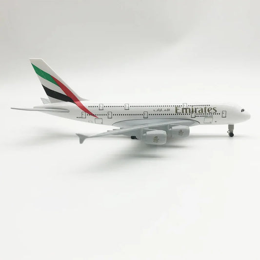 Airplane Airbus A380 20CM Alloy Aircraft Model Emirates Airbus A380 Resin Airplane Model Gift Toy plane For Children