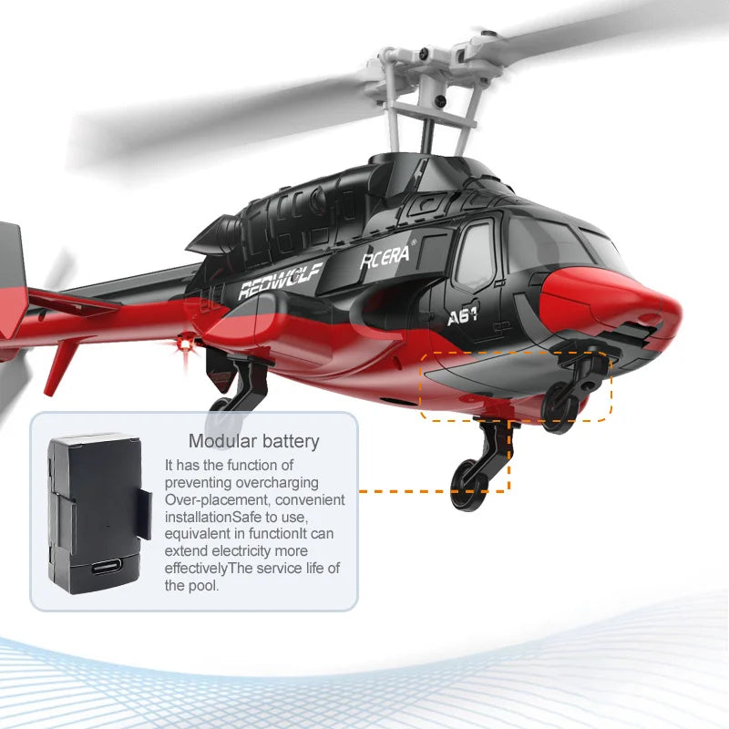 A61 RC Helicopter 2.4G 6-Aixs Gyroscope 4CH Altitude Hold Optical Flow Remote Control Helicopter Toys For Kid Adult