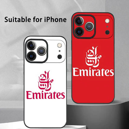 Emirates Airlines Phone Case For iPhone 17 16 15 14 13 12 11 Pro Max Plus Mini Black Frosted Soft Shell Funda