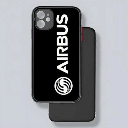 Airbus Logo Phone Case Matte Transparent Back For IPhone 16 15 14 13 12 11 Pro Max X XR XS Plus Cover