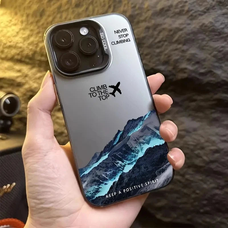 Mountain Peak Aircraft Phone Case for IPhone 17 16 14 15 11 12 13 Pro Max 16E 7 8 15 16 Plus 17 Air Shockproof Sunset IMD Cover